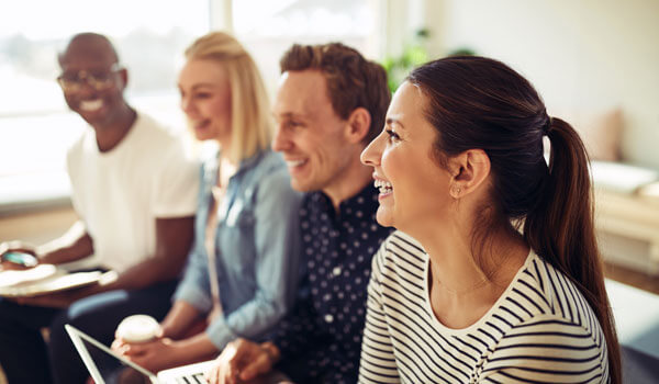 Group of people laughing